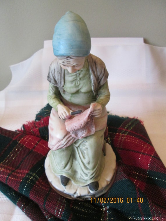 Vintage Homco Old People Collection Home Decor Elderly Woman Etsy