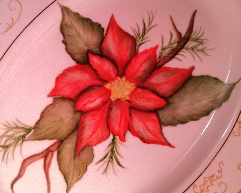 Poinsettia Round Platter