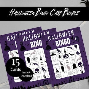 Halloween Bingo Cards, Wednesday Addams Inspired, Fun Halloween Party Games, Activity for Kids, Teen & Adults, Classroom Game.