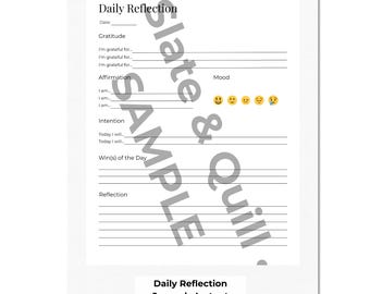 Daily Reflection Journal Page — Printable PDF (Digital Download)