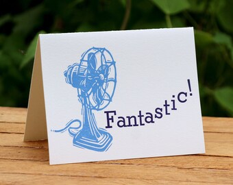 Letterpress Greeting Card: "Fantastic"