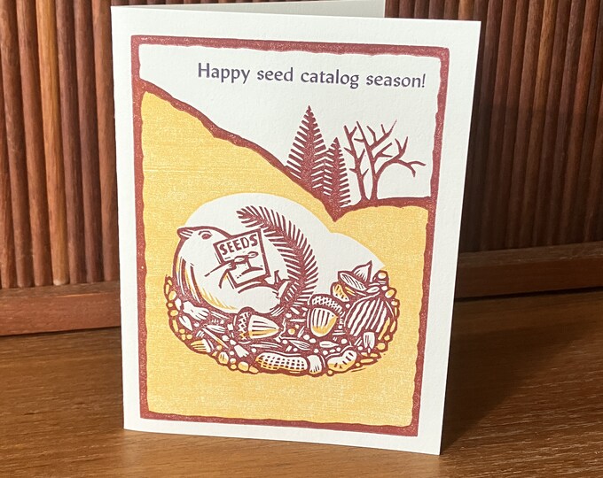Letterpress Holiday Card: "Seed Catalog Season"