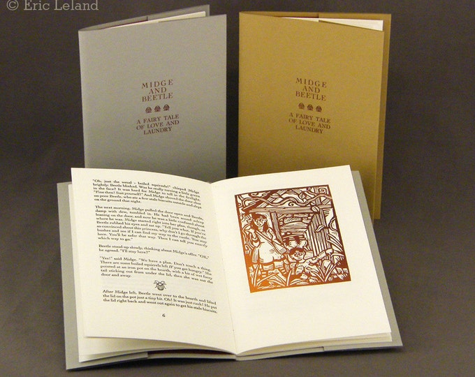 Midge and Beetle: an original illustrated fairy tale, printed and bound by hand