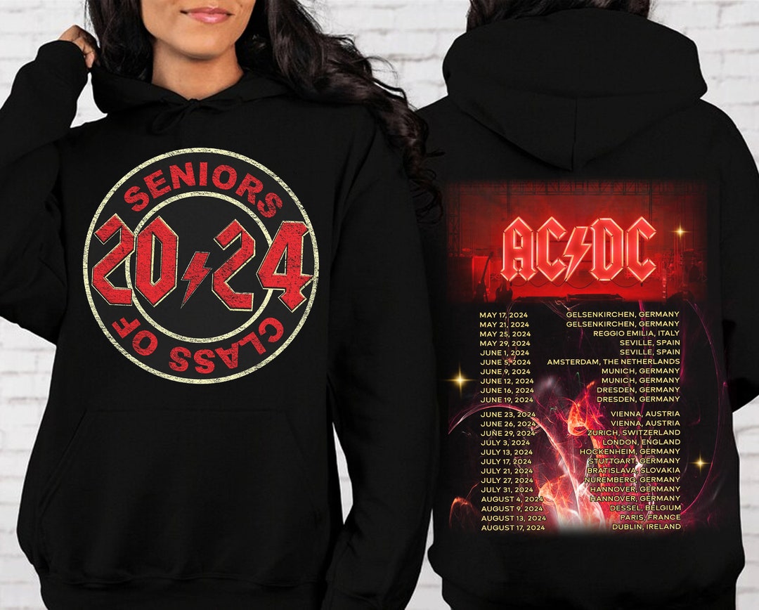 2024 ACDC Pwr up World Tour Front and Back Shirt, Rock Band ACDC ...