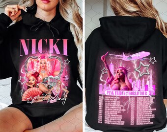 Nicki Minaj Double Sided Shirt, Nicki Minaj Tour 2024 Shirt, Pink Friday 2 Airbrush Shirt, Gag City Shirt, Nicki Minaj World Tour, Fan Nicki