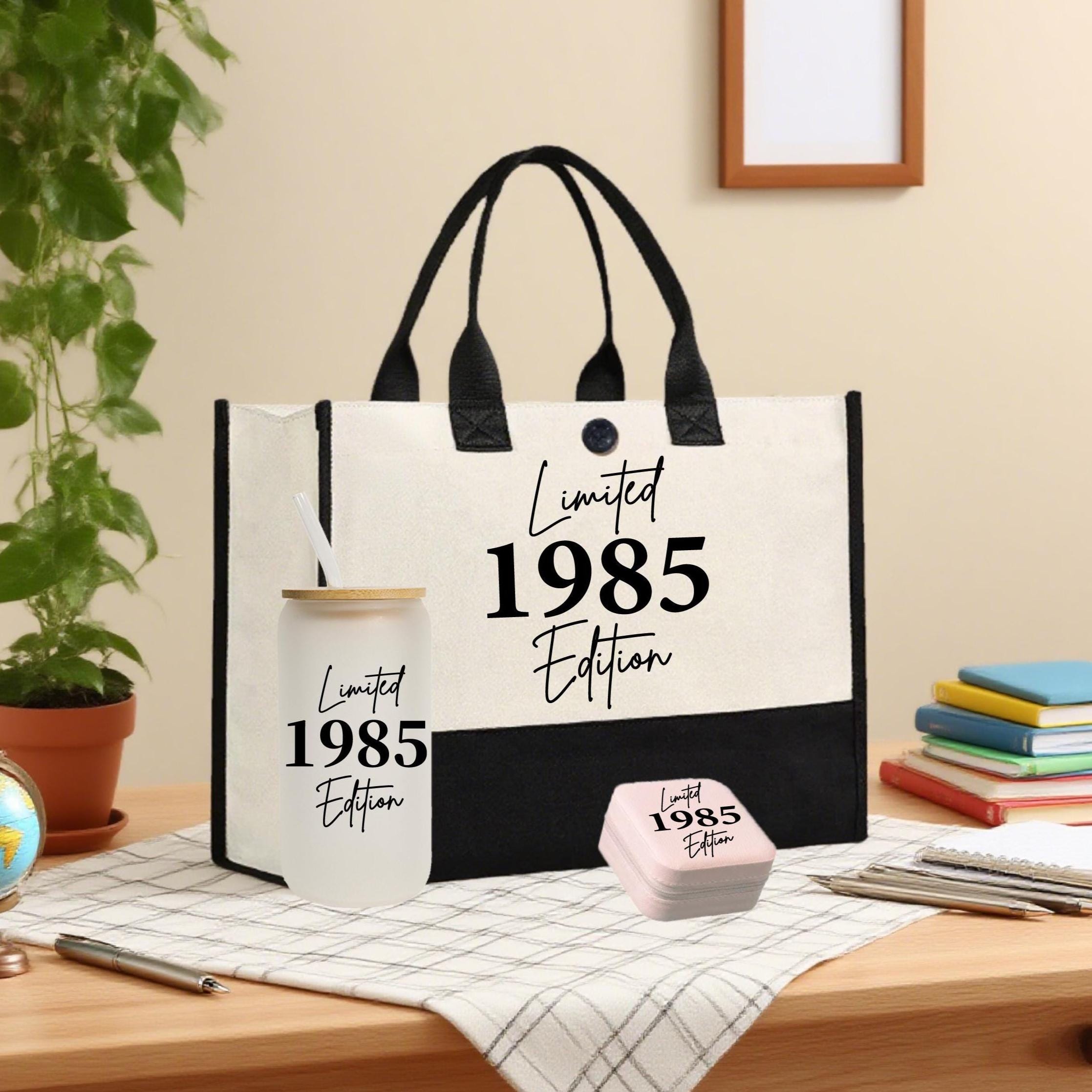 限定版バースデー 1985 コットンキャンバストートバッグ、40歳の誕生日