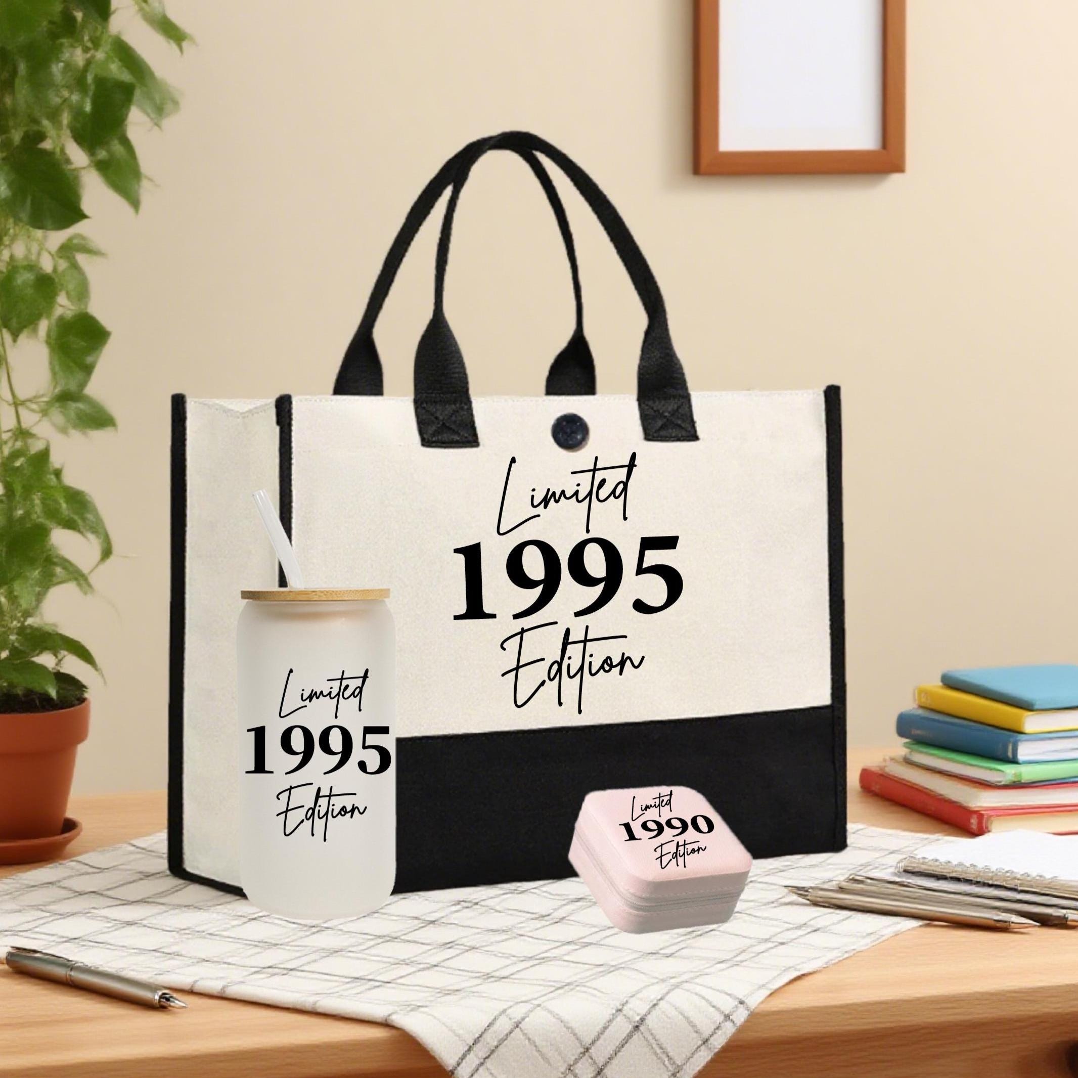 専用ページ　　ハンドメイドバッグ 限定版バースデー 1995 コットンキャンバストートバッグ、30歳の誕生日