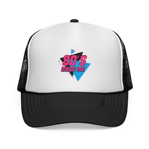 Retro 80s Trucker Cap, Vintage Style Hat, Nostalgic Gift, Casual Cap for Fans, Perfect for Festivals, Trendy Headwear