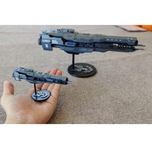 Handmade 3D printed UNSC Strident-Class Heavy Frigate model, interstellar warship spaceship model, UNSC Halo spaceship model, Starship gift