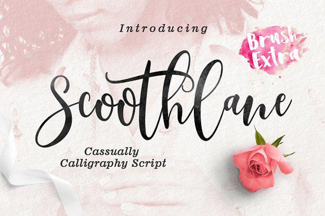 Something Soft Lettering Scoothlane is a Smooth Handwritten Font With Soft Letters and Packed ...