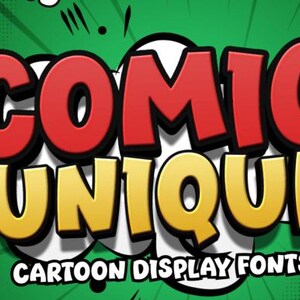 Comic Unique Font - Cartoon Font, Handwritten Fonts, Display Fonts, Kids Fonts, Cricut, Procreate, Canva, Commercial Use