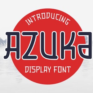 Azuka Samurai Font: Japanese-Inspired Display Typeface, Asian Font - Cricut Silhouette Font SVG - Samoerai Letters, Japan Alphabet