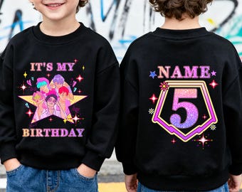 Custom Saja Boys Boy Birthday Shirt,Kpop Demon Hunters Birthday Kid Shirt,Kpop Birthday Shirt,Huntrix shirt