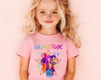Custom Kpop Huntrix Birthday Shirt, Zoey Rumi Mira T-Shirt, Personalized Kpop Demon Hunter Birthday Tee, Huntrix Fan Gift Shirt