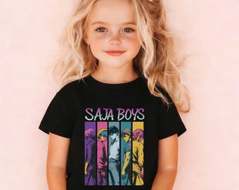 Personalized Saja Boys Toddler & Youth Tee,Kpop Demon Hunters Merch,Cute Birthday Gift for Little Fans,Daily Outfit for Saja Boys Lover Kids
