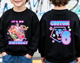Custom sajaboys Birthday Girl Shirt, It's My Huntrix Birthday Youth Tee,Demon Hunters Birthday Kid Shirt, Kpop Birthday
