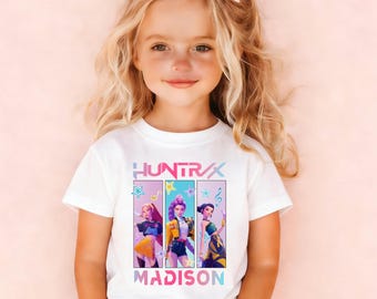 Custom Kpop Merch Shirt, Personalized Kpop Fan T-Shirt, Custom Demon Hunter Tee, K-Pop Theme Party Shirt,Kpop Fan Gift