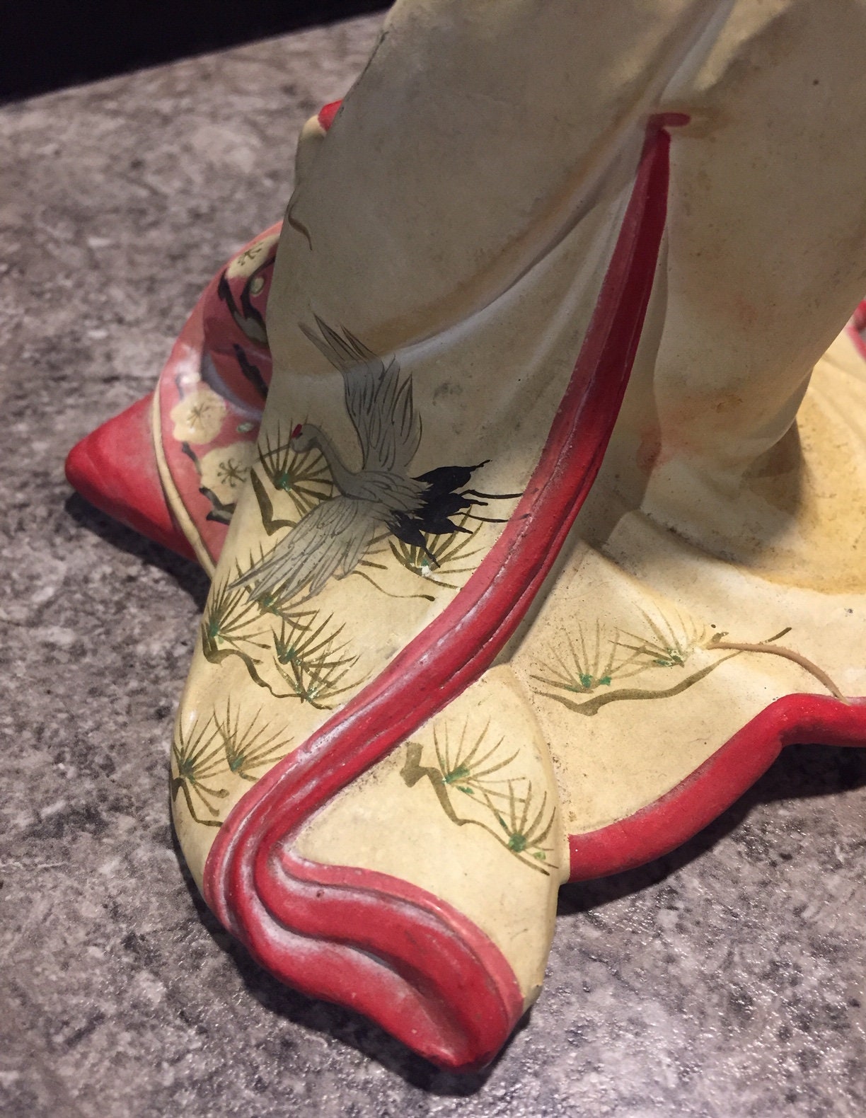 Vintage Rare Japanese Hakata Urasaki Clay Doll Washable Bride Lady