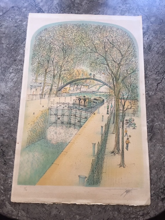 Rolf Rafflewski Signed Lithograph Print Limited Edition Art Cityscape