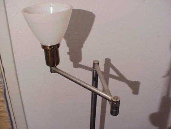 Rare Early Walter Von Nessen Floor Lamp Brushed Nickel W Canada Rare Early Walter Von Nessen Floor Lamp, Von Nessen Floor Lamp