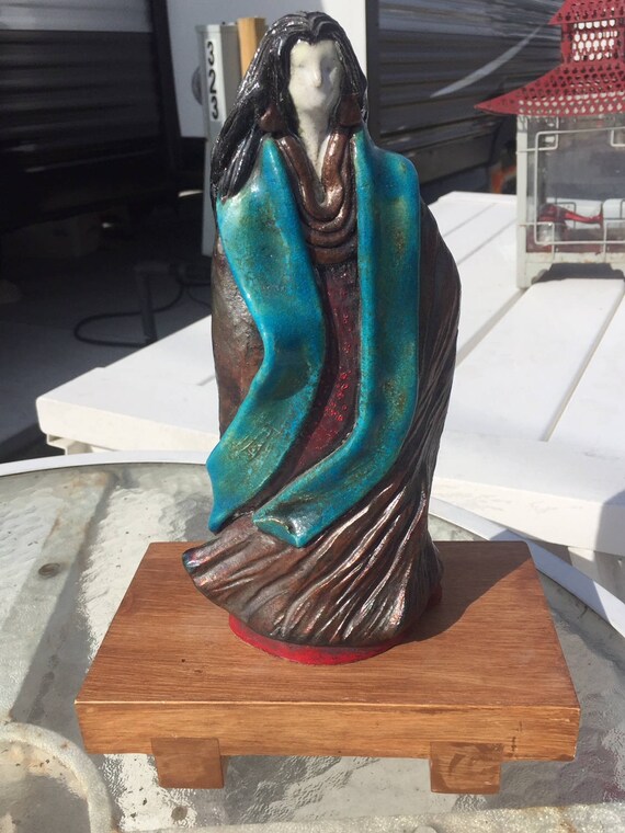 Vintage Signed McCrea Indian Zuni Pueblo Art Pottery Sculpture Figurine Rare
