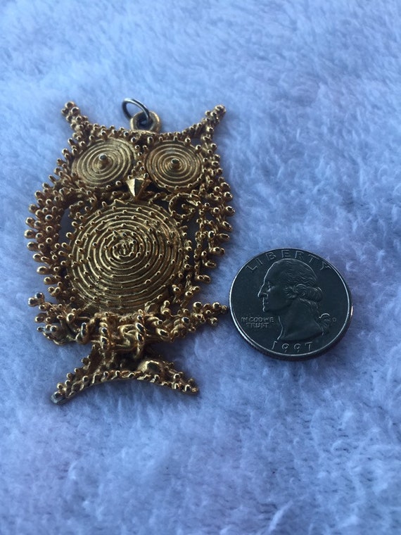 Rare Sascha Brastoff OWL Pendant Mid-Century Mode… - image 5