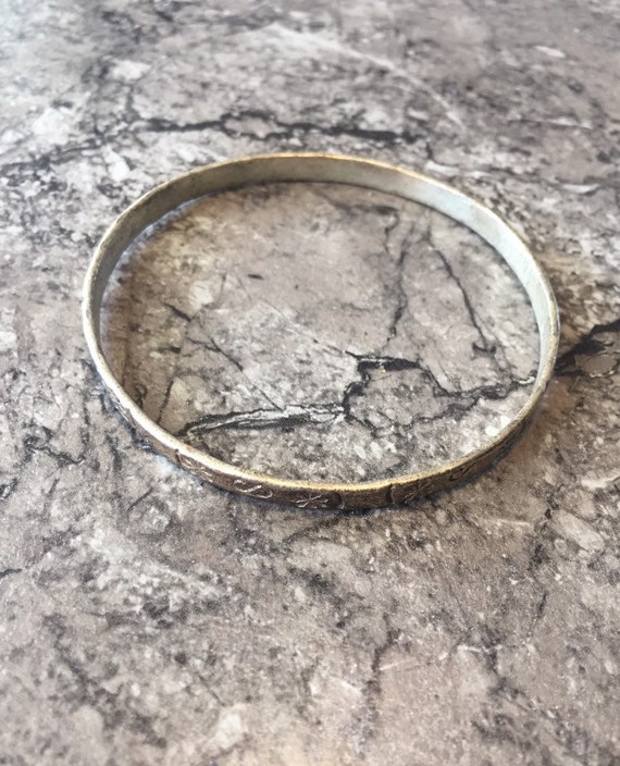 Vintage Mexican Sterling Silver Modernist TAXCO  Bangle Bracelet  925 12 Grams