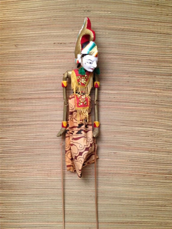 Old 22" Vintage WAYANG Golek Stick Rod Puppet Indonesia Asian Asia Java