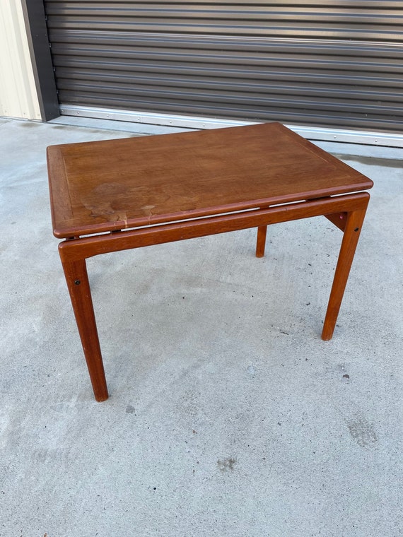 Danish Modern Teak Side End Table Denmark Mid-Century Furniture