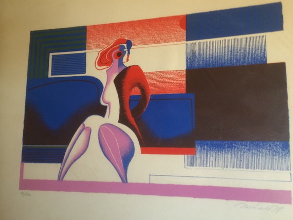 Georgi Daskaloff Lithograph Art Print Limited Edition Mid-Century Modern Limited Edition