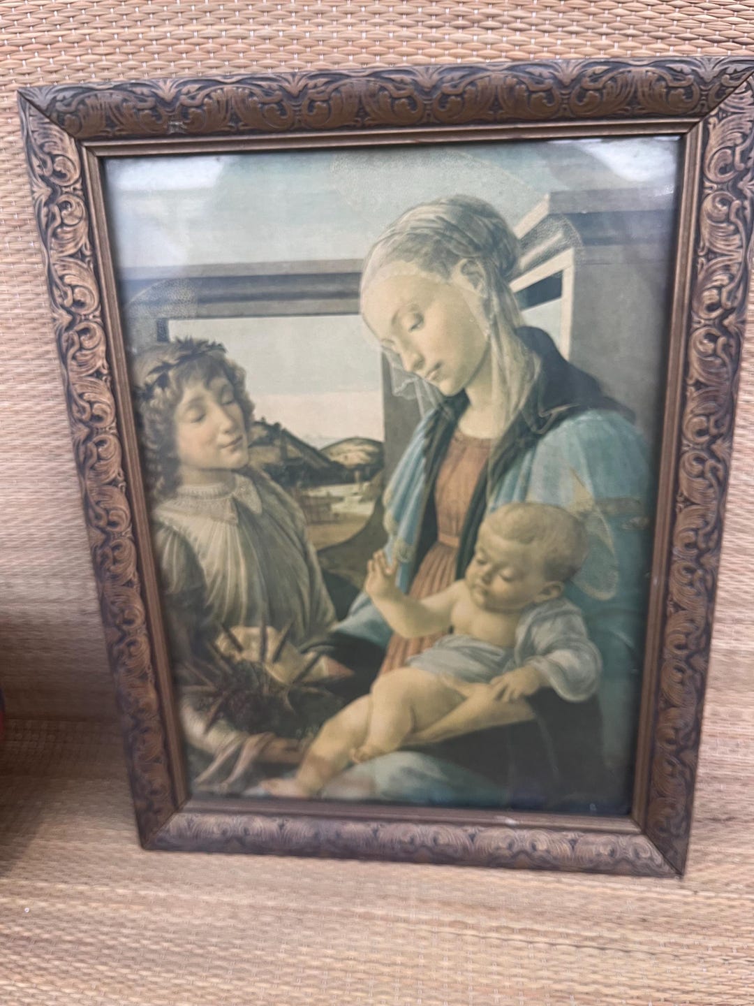 Vintage Antique Print Madonna and Child by Botticelli - 14” X 11 ...