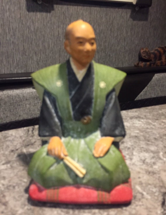 Vintage Rare Japanese Hakata Urasaki Clay Doll Washable Man Figurine Japan