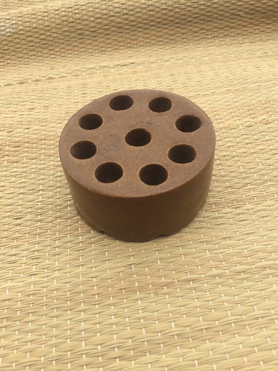 Antique Brown Pottery Frog Insert Arts And Crafts Van Briggle ?