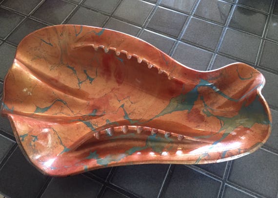 Vintage California Pottery Ashtray Cal. Original 151 Mid-Century Modern Biomorphic