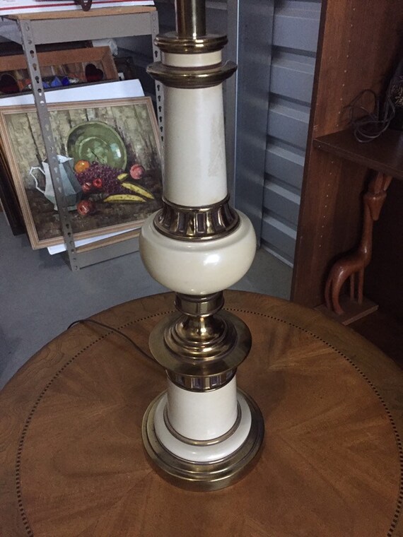 Vintage Hollywood Regency STIFFEL Brass  Lamp High Quality Marbro Era