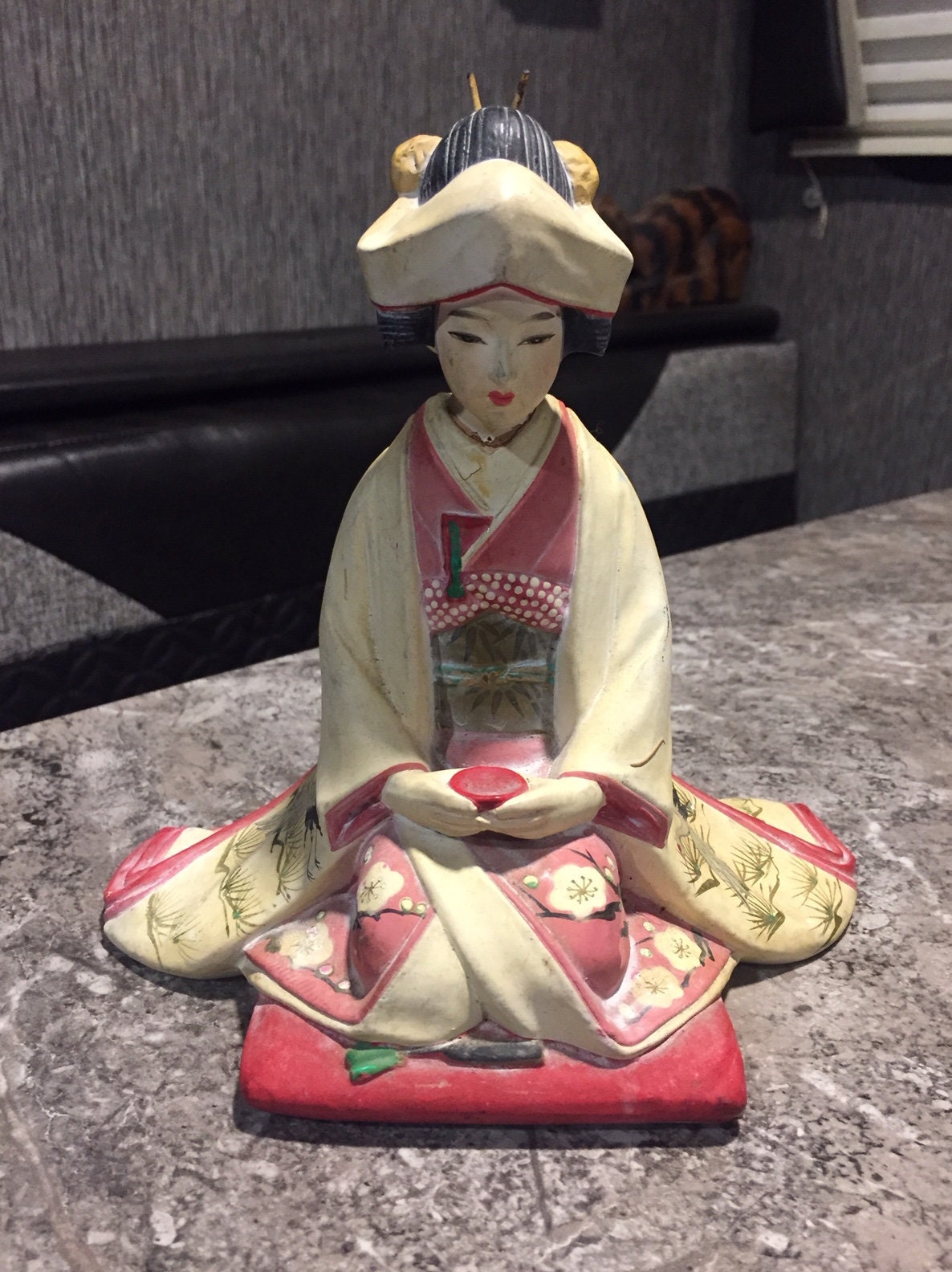Vintage Rare Japanese Hakata Urasaki Clay Doll Washable Bride Lady