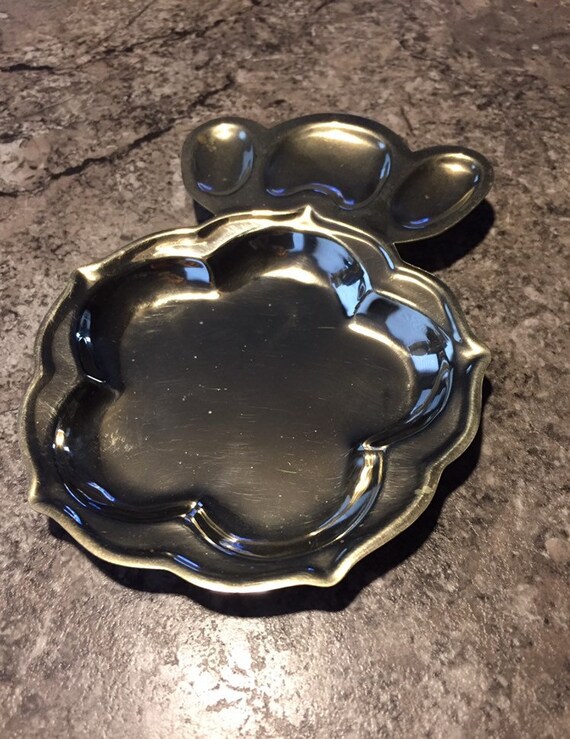 Vintage Alpaca Silver Individual Appetizer Condiment Tray Plate