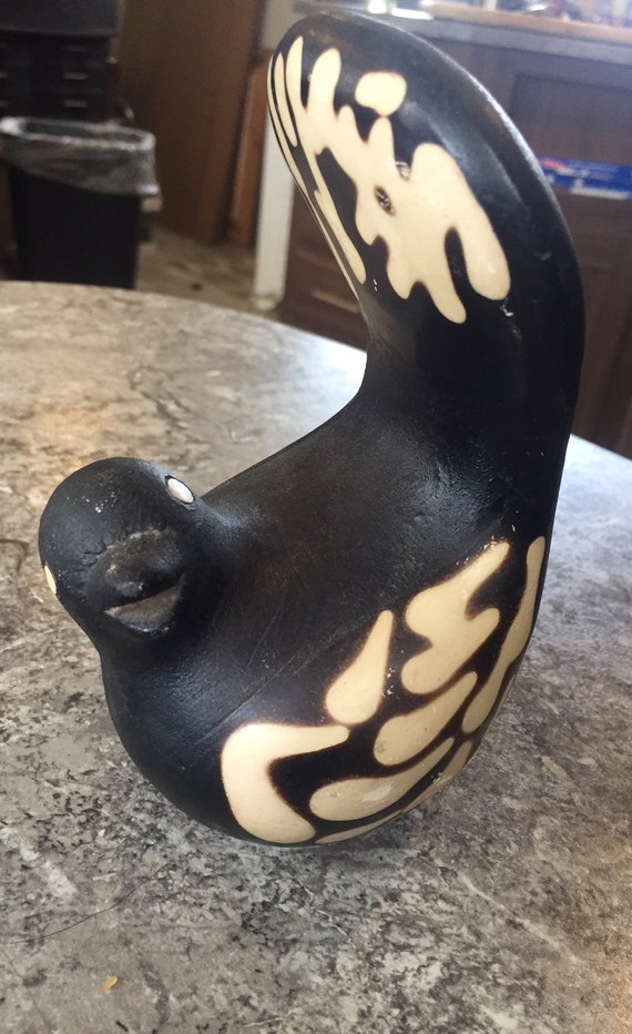 Vintage Primitivo GARCIA Art Pottery Bird Peruvian Partridge Sculpture rare b