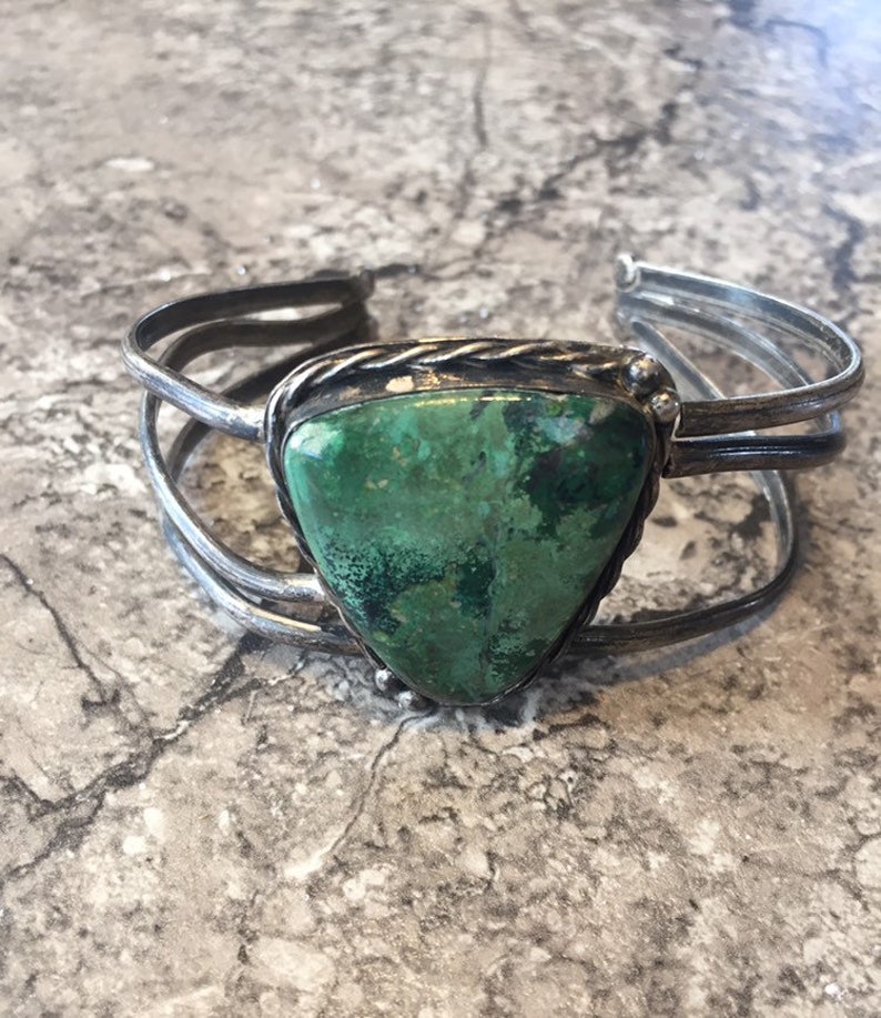 Vintage Navajo Sterling silver /& Turquoise Bracelet old Pawn