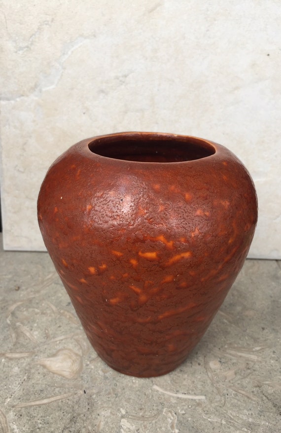 Rare Art Pottery Vase Arts and Crafts Style Signed Dated 1937 SRERRILL