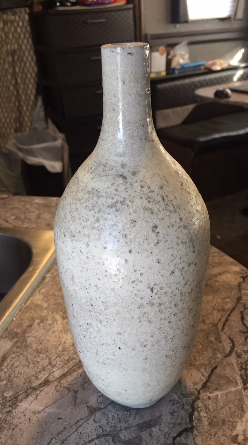 Vintage Mid-Century Modern Art Pottery Vase Signed FREEMAN