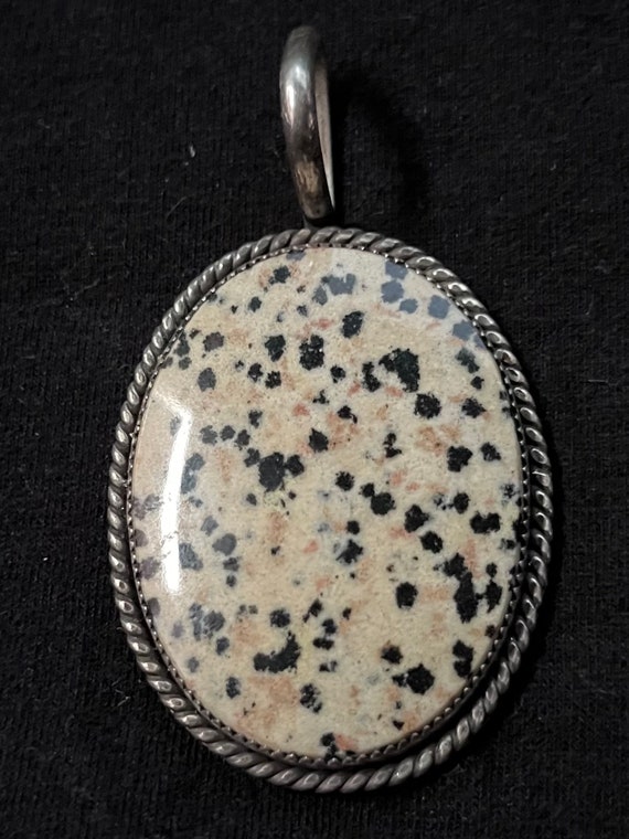 RRL Navajo Sterling Silver & White Speckled Buffal