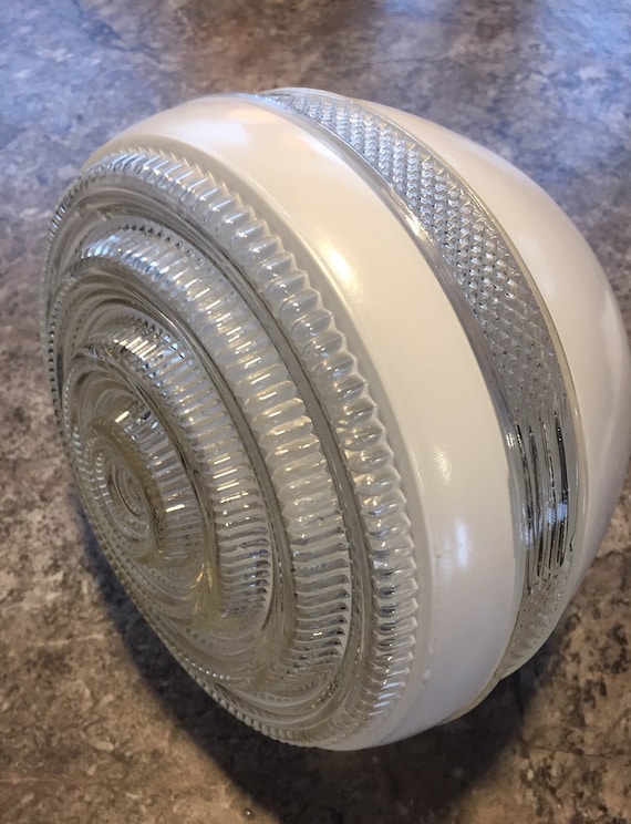Vintage Art Deco Style Glass Globe Clear Frosted Ceiling Lamp Shade
