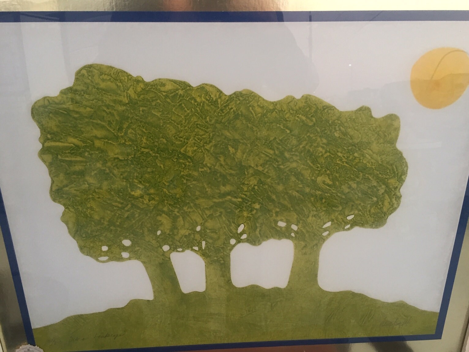 Vintage Vanguard Studios of Beverly Hills Etching ART Print Artist Signed Framed Mid-Century Modern