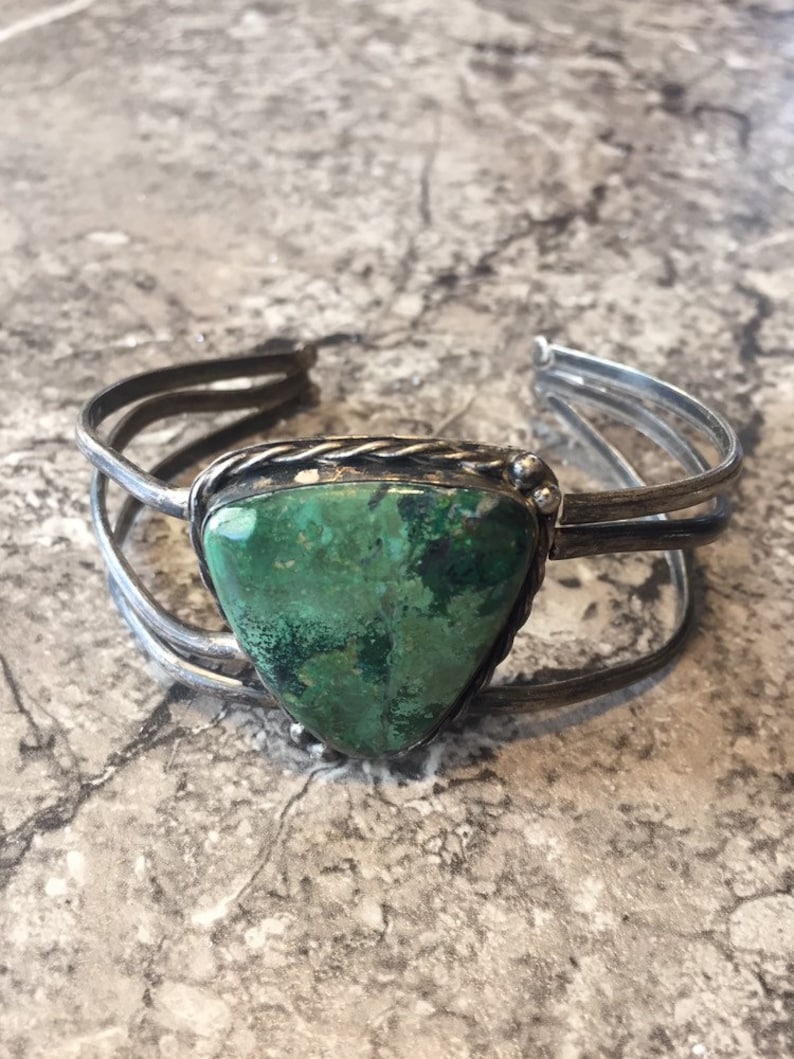 Vintage Navajo Sterling silver /& Turquoise Bracelet old Pawn