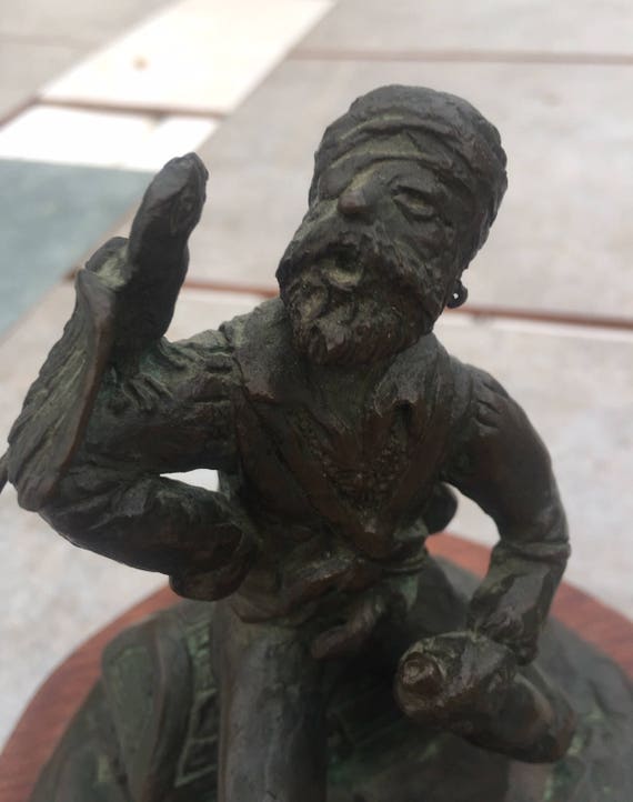 Jolly Roger PIRATE Bronze Art Sculpture Ltd. Edition Signed Michael McPherson