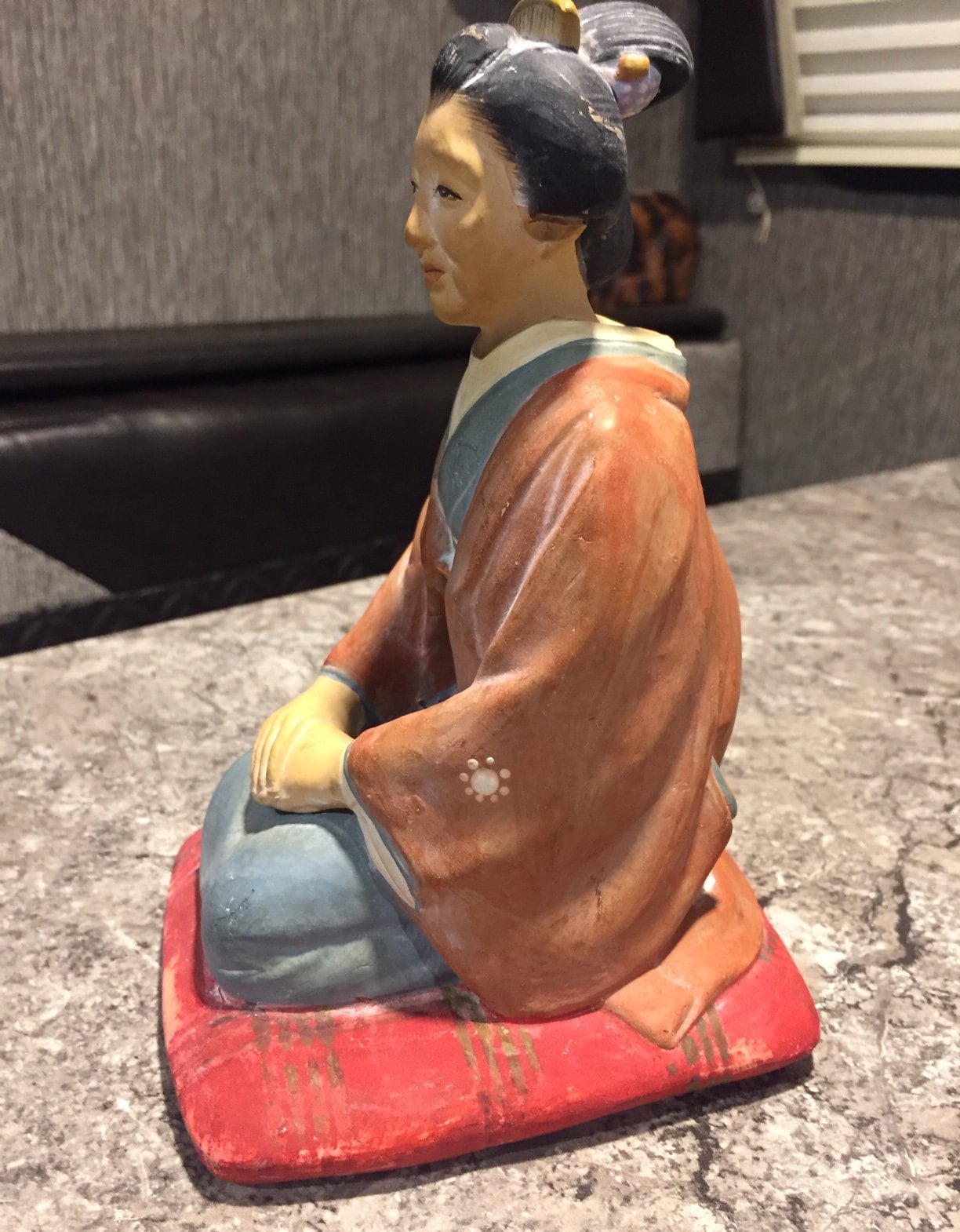 Vintage Rare Japanese Hakata Urasaki Clay Doll Washable Lady Figurine Japan