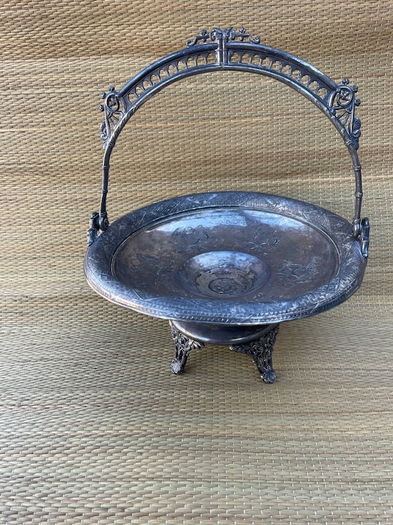 Rare 19th C E.G. Webster & Bro. Quadruple Plated Bowl With handle Victorian