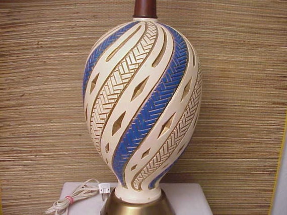 1950's Jo Wallis Mid-Century Modern  Pottery Lamp Eames Danish Eames Retro Era