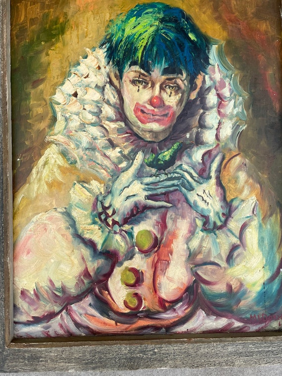 Vintage oil painting Signed TUCCI Still life Framed ART Grapes Fruit